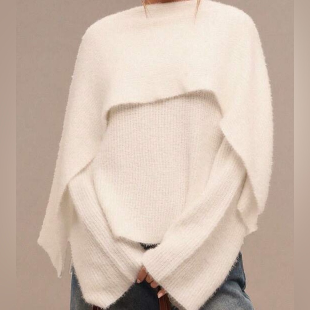 Cozy Ivory Layered Knit Sweater